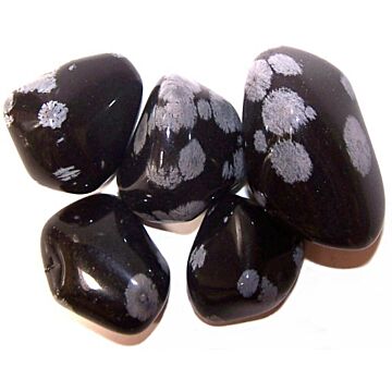 L Tumble Stones - Obsidian Snowflake