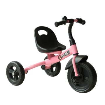 Homcom Ride On Tricycle 3 Wheels Pedal Trike For Ages Over 18 Months Toddlers, Pink