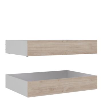 Naia Set Of 2 Underbed Drawers (for Single Or Double Beds) In Jackson Hickory Oak