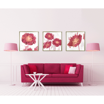 Magenta Flower Burst I By Vanessa Austin - Framed Canvas