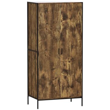 Vida Designs Brooklyn 2 Door Wardrobe, Dark Wood