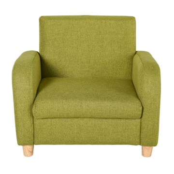 Homcom Children Armchair Mini Sofa Wood Frame Anti-slip Legs High Back