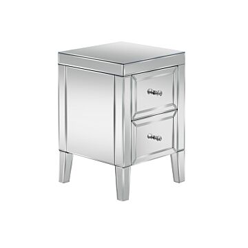 Valencia 2 Drawer Bedside Mirrored