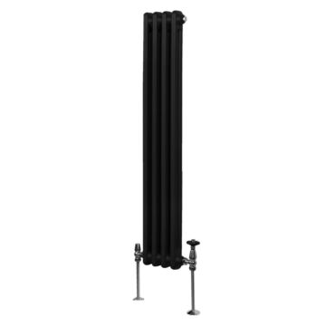 Traditional 2 Column Radiator - 1500 X 202mm - Black