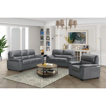 Rachel Sofa Leathergel & Pu 1 Seater Grey