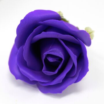Craft Soap Flowers - Med Rose - Violet - Pack Of 10