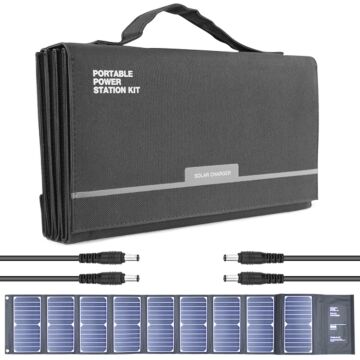 Hyundai H60 60w Portable And Foldable Solar Charger With Usb And Dc Connectivity