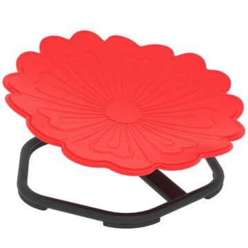 Aiyaplay Flower-shaped Sensory Spinning Chair With Non-slip Base For Balance/coordination, Red