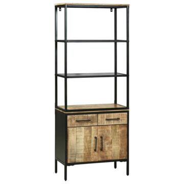 Vidaxl Highboard 70x35x180 Cm Solid Rough Wood Mango, Vidaxl Sideboard 70x35x70 Cm Solid Rough Wood Mango, Vidaxl Bookcase 70x35x110 Cm Solid Wood Rough Mango