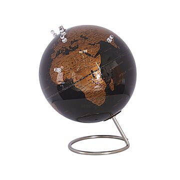 Decorative Globe Black Copper 25 Cm Modern With Magnets Beliani