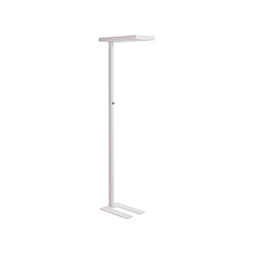 Floor Led Lamp White Aluminium 197 Cm Height Knob Switch Dimming Modern Industrial Lighting Home Office Beliani