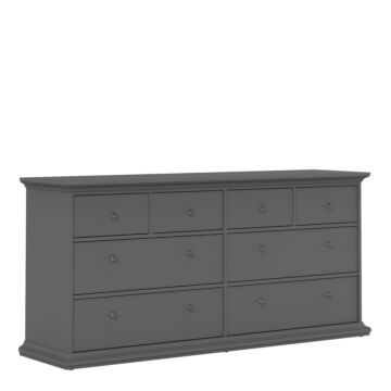 Paris Chest Of 8 Drawers In Matt Grey