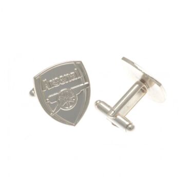 Arsenal Fc Silver Plated Formed Cufflinks