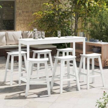Vidaxl Bar Stools 9 Pcs White Hdpe, Vidaxl Bar Stools 2 Pcs White Hdpe