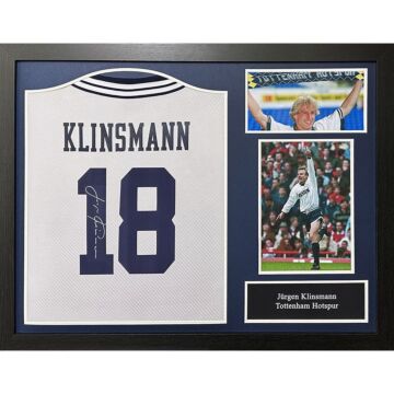 Tottenham Hotspur Fc 1994 Klinsmann Signed Shirt (framed)