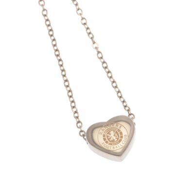 Rangers Fc Stainless Steel Heart Necklace