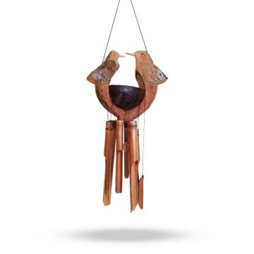 Bamboo Windchime - Natural Finish - Husband & Wife