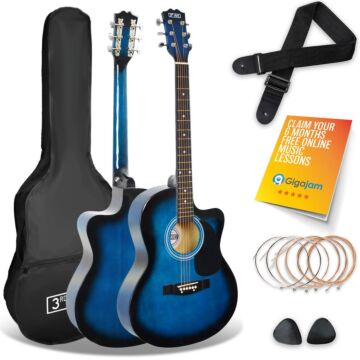 3rd Avenue Full Size Cutaway Acoustic Guitar Pack