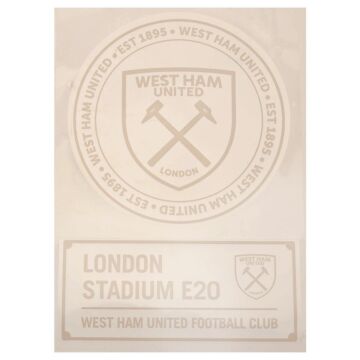 West Ham United Fc 2pk A4 Car Decal