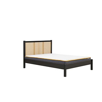 Croxley Double Rattan Bed Black