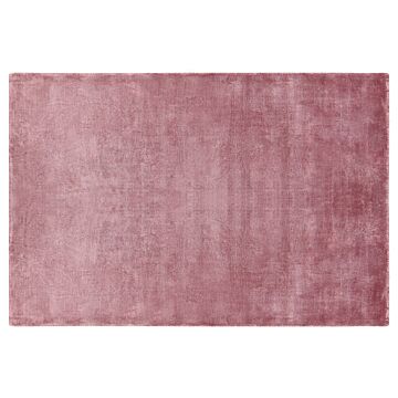 Area Rug Pink Viscose 160 X 230 Cm Tufted Low Pile Modern Beliani