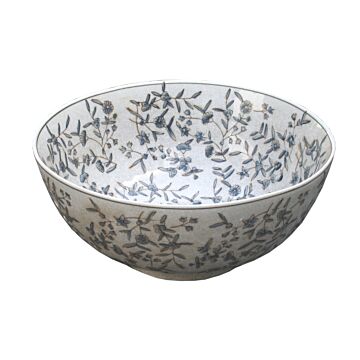 Blue And White Ditsy Print Bowl