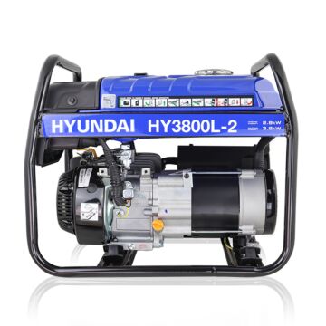 Hyundai 3.2kw / 4.00kva* Recoil Start Site Petrol Generator | Hy3800l-2
