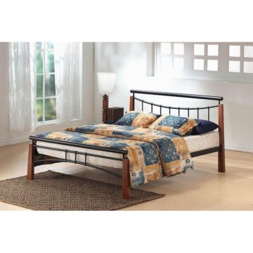 Franklin Bed Double Black/dark Oak