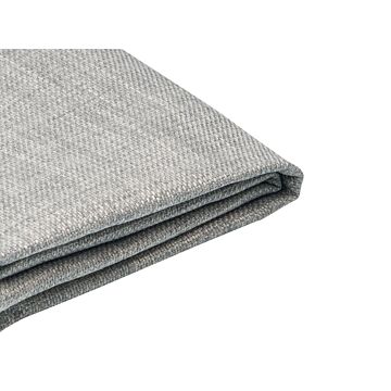 Bed Frame Cover Light Grey Fabric For Bed 140 X 200 Cm Removable Washable Beliani