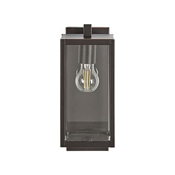 Outdoor Wall Light Lamp Black Iron Glass 33 Cm With Motion Sensor External Retro Design Beliani