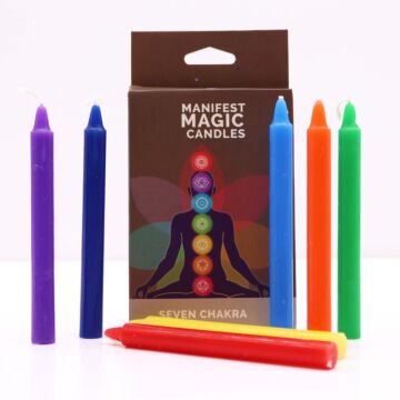 Seven Charkra Manifest Candles (pack Of 7)