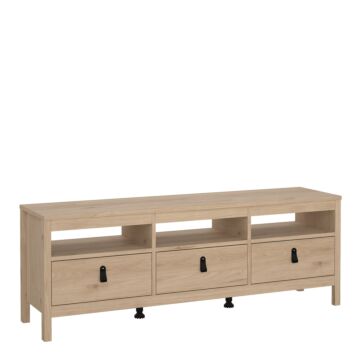 Barcelona Tv-unit 3 Drawers In Jackson Hickory Oak