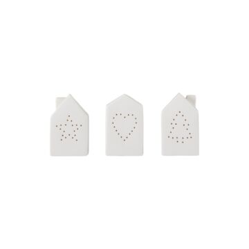 Twinkle House With Led (set Of 3) 60x50x100mm