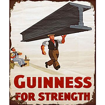 Small Metal Sign 45 X 37.5cm Guinness Beer Advert Girder