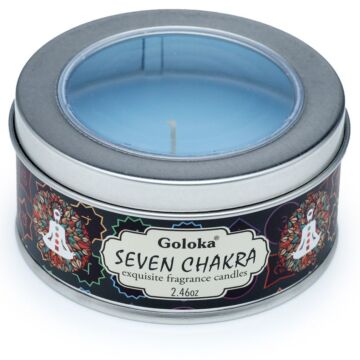 Goloka Wax Candle Tin - Seven Chakra