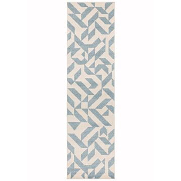 Muse 200x290cm Blue Shapes Rug Mu03