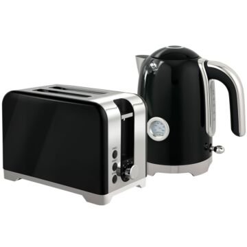 Homcom Retro Toaster And Kettle Set - Black