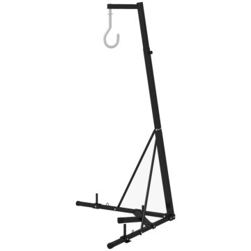 Sportnow Foldable Punch Bag Stand For Heavy Bag, Speed Bag, Freestanding And Adjustable - Black