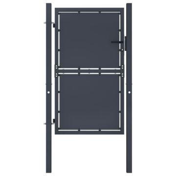 Vidaxl Garden Gate Steel 100x175 Cm Anthracite