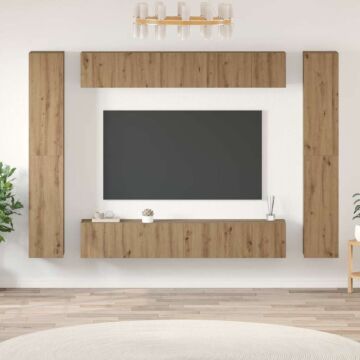 Vidaxl Tv Cabinet 10 Pcs Artisan Oak 30.5 X 30 X 90 Cm Engineered Wood