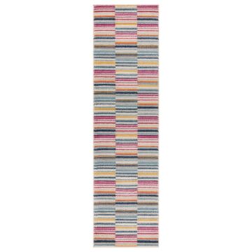 Muse 066x240cm Multi-coloured Stripe Rug Mu06