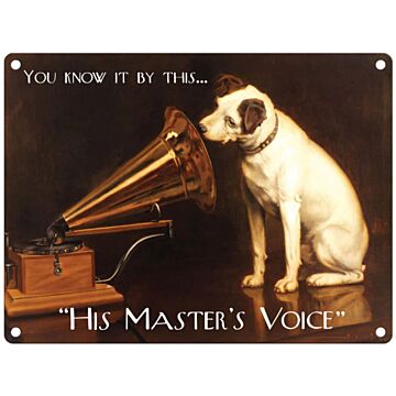 Large Metal Sign 60 X 49.5cm Vintage Retro His Master's Voice