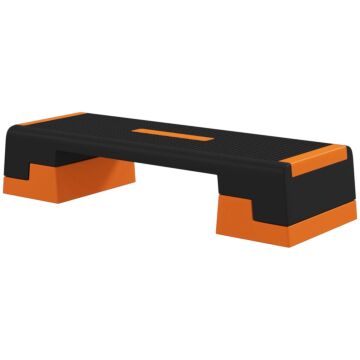 Sportnow 15cm/20cm/25cm Exercise Stepper For Home Workout, Aerobic Step Platform, Orange