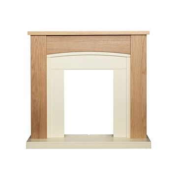 Adam Chilton Fireplace In Oak & Cream, 39 Inch