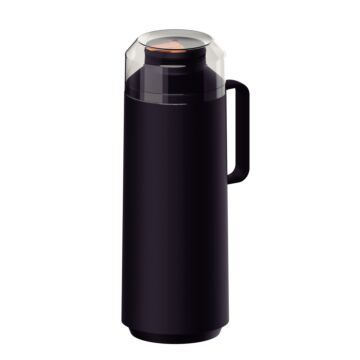 Tramontina Thermal Flask With Cup Lid, Interior Glass Container, Black, 1.0l