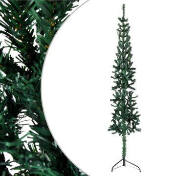 Vidaxl Slim Artificial Half Christmas Tree With Stand Green 120 Cm