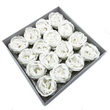 Craft Soap Flower - Ext Large Peony - White - Pack Of 10