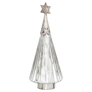 The Noel Collection Star Topped Glass Decorative Medium Tree