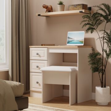 Norfolk Dressing Table Stool In Kashmir Ash & Bardolino Oak