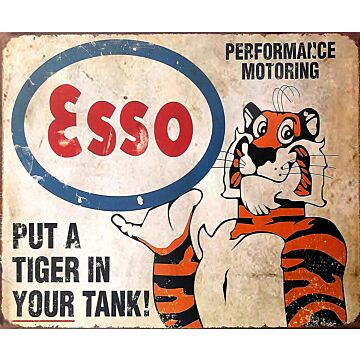 Small Metal Sign 45 X 37.5cm Esso Put A Tiger In Your Tank